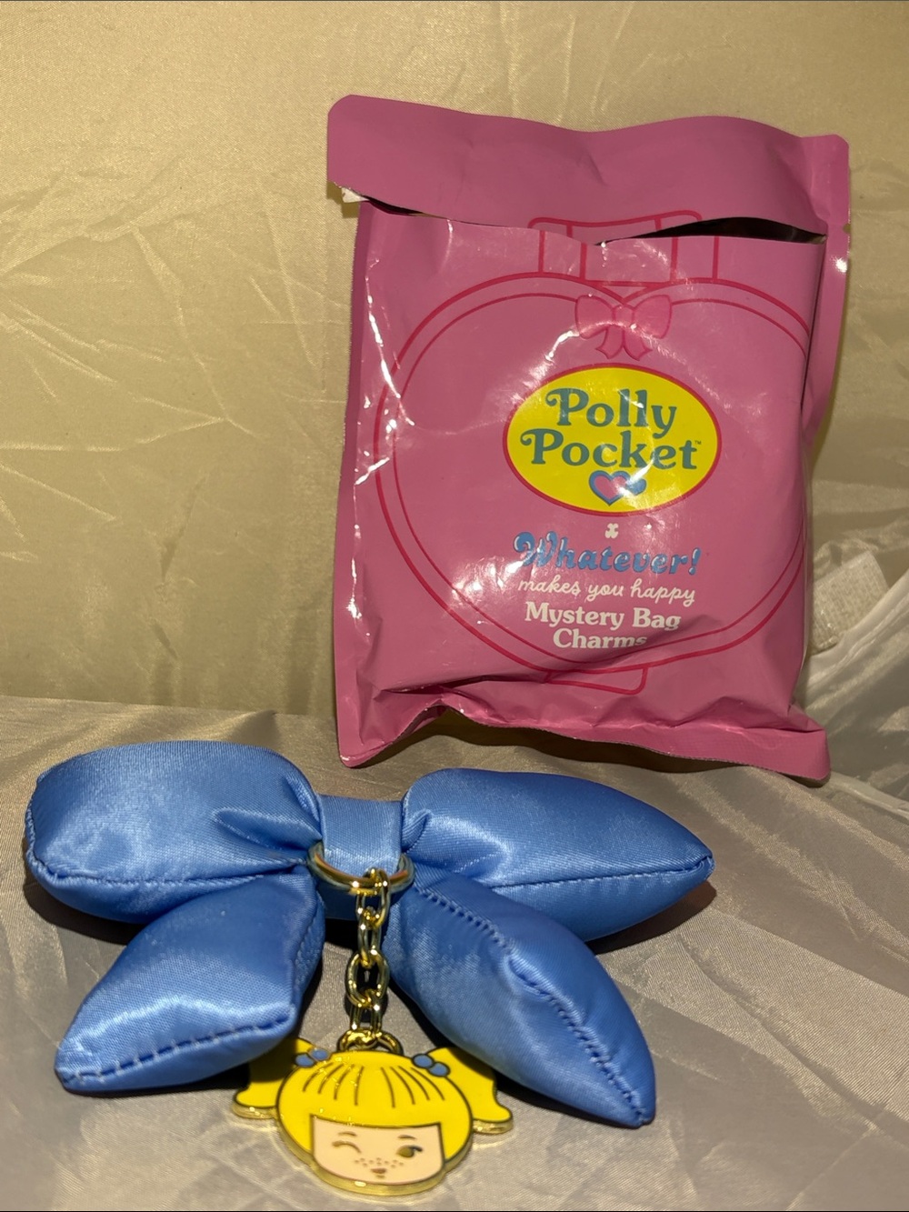 Whatever Makes You Happy Polly Pocket Mystery Puffy Bow Bag Charm